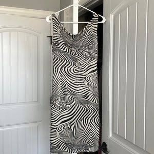 Sequined zebra print cocktail dress size small